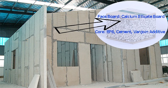 Lightweight eps cement wall panel for house