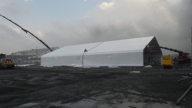 2 Steel Structure Tents Assembled For Istanbul New Airport 