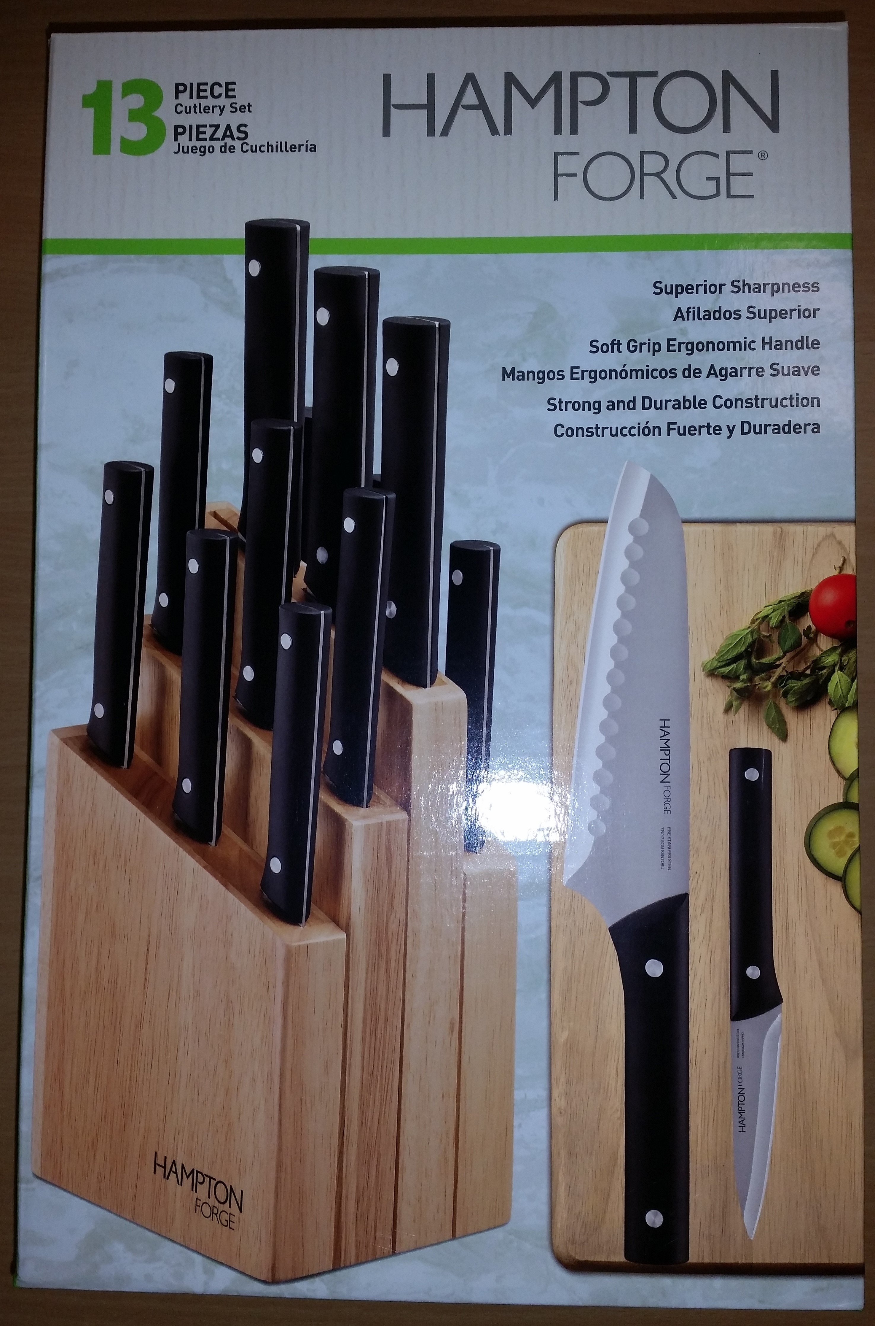NEW PRICE...READY FOR SHIPMENT Hampton Forge 13 Piece Knife Block Set