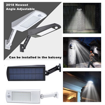 Trial Order of 100pcs 2018 Newest Rotatable PIR Motion Sensor 48LED 900LM Solar Wall Lamp ADIMJ-1619