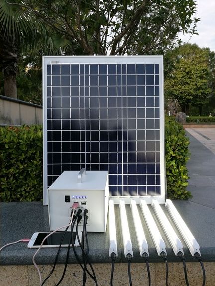 solar light kit with radio fuciton or loading dc tv and fan