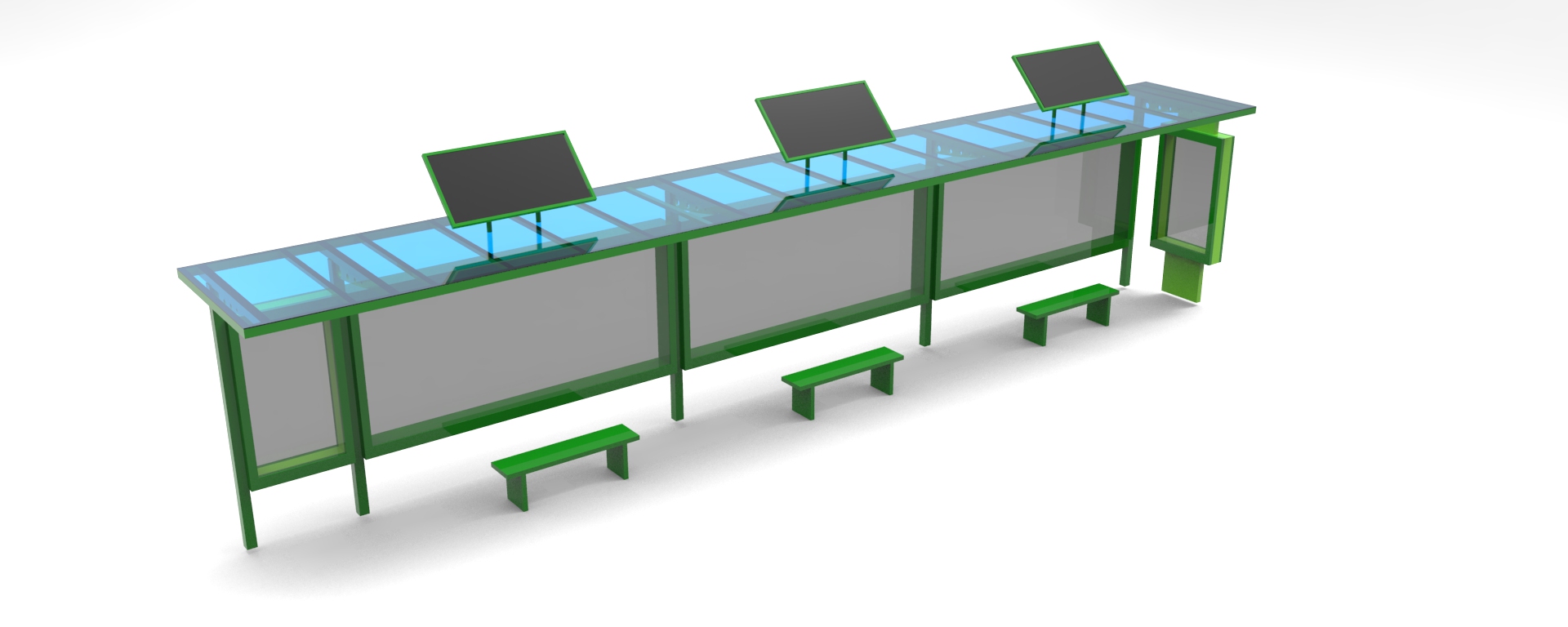 Solar bus shelter stations modernization of your city