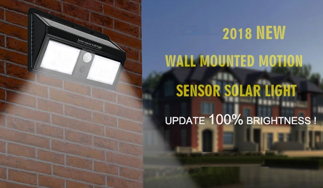 Solar wall light for garden w/ Smart motion sensitive