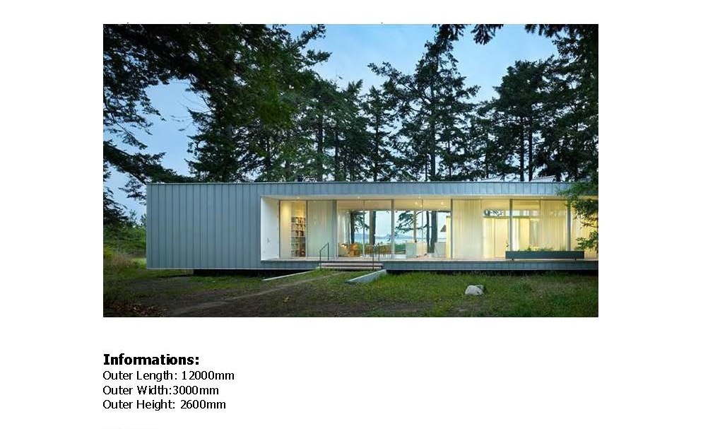 Quotation for villa house (prefab container style)