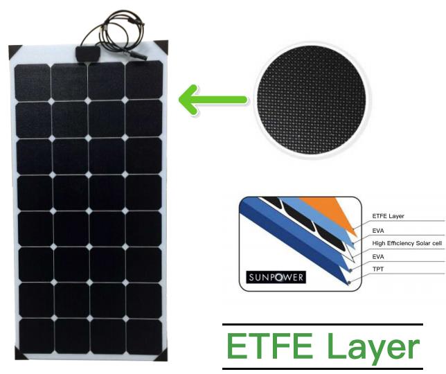 ETFE semi flexible solar pv panel