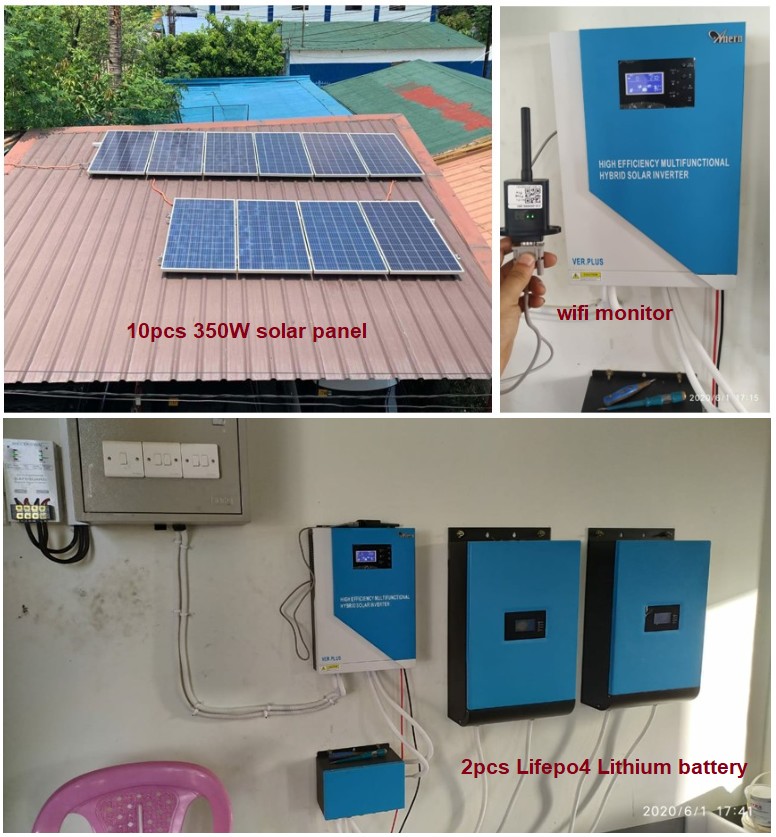  Lifepo4 lithium battery solar system for Home