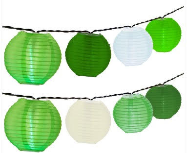 solar nylon fabric lantern string light