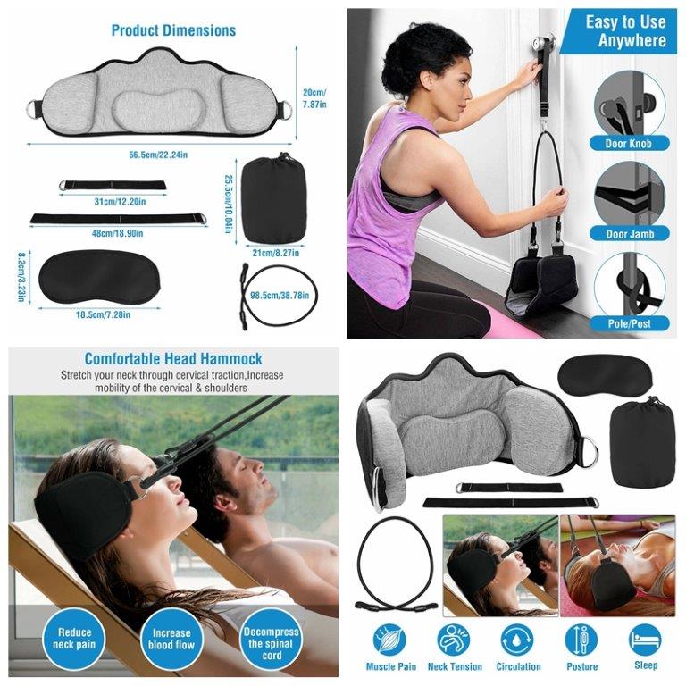 Head Hammock for Neck & Headaches Pain Relief (Cervical Traction 