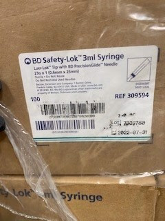 For Sale: BD Brand Syringes 158,000 Total Units
