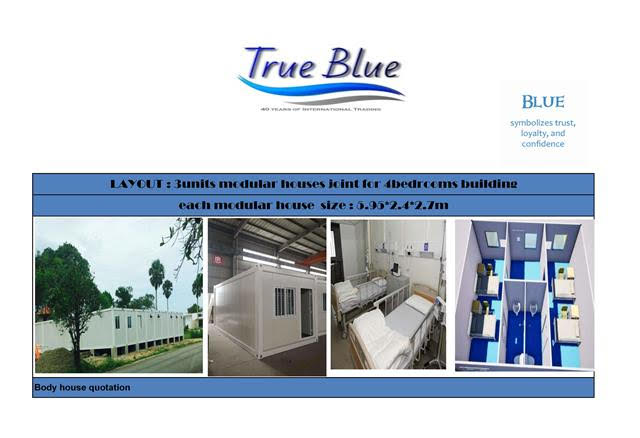 quotation for specially designed COVID treatment hospital