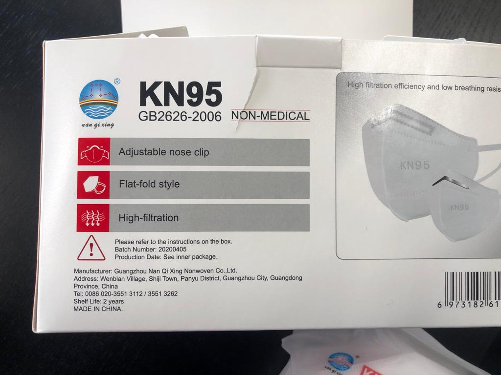 KN95 Disposable Protective Mask. 3.5M Masks. EXW Utah
