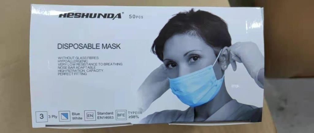 Single Pack Type IIR Surgical Mask Stock in UK, Europe