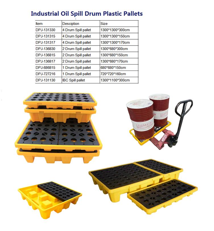 Industrial Oil Spill Drum Plastic Pallets