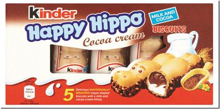 Kinder Happy Hippo (kakao ) 103,5g + Kinder Happy Hippo (hazenut ) 103,5g