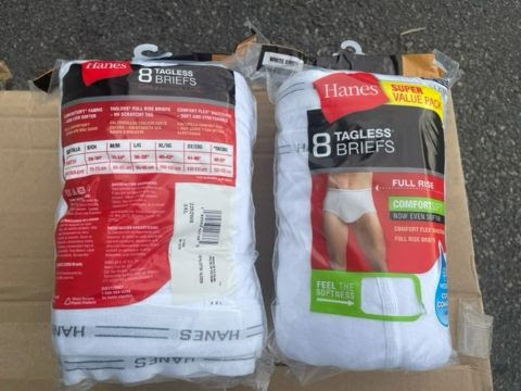 Hanes Mens Briefs. 17000packs. EXW New Jersey pack of 8.