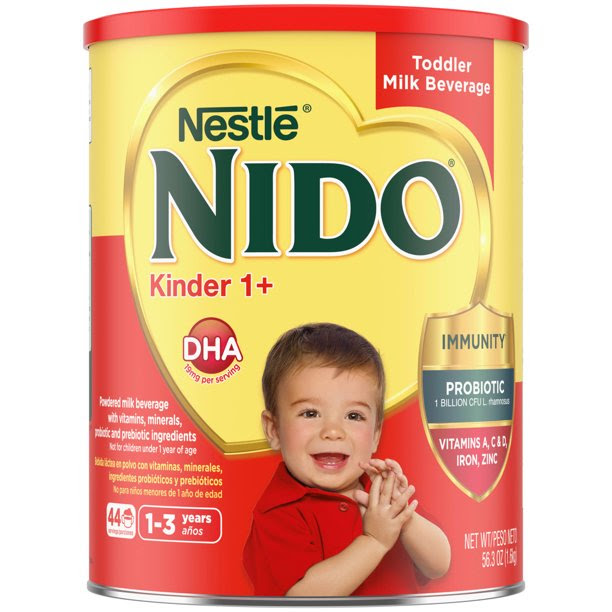 Nestle NIDO Kinder 1+ Toddler Powdered Milk Beverage - 56.4 Oz (3.52 LB) Canister. 9400units. EXW Los Angeles 
