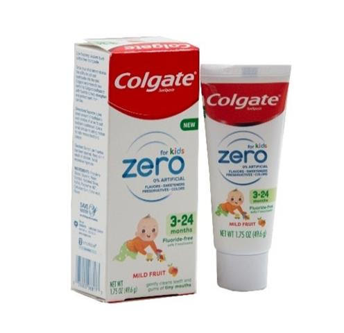 Colgate Zero Baby & Toddler Training Toothpaste Fluoride Free & SLS Free 1.75 Oz / Colgate Renewal Toothpaste Fresh Mint Gel Sensitivity Repair 3oz USA