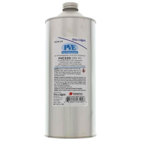 Qty. (500) quart canisters of PVE FVC32D refrigeration compressor oil.  