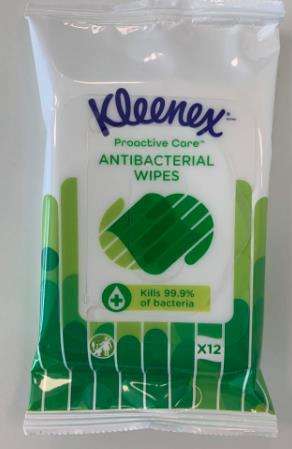 Kleenex Antibacterial Wipes x12