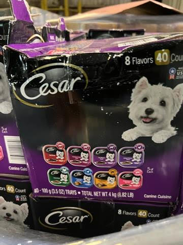 Ceazar dog food . 40/3.5 oz. trays per case  assorted flavors