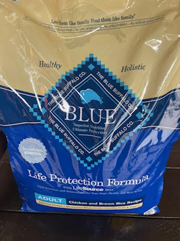 the following available Blue buffalo dry dog food  38 lbs bags .