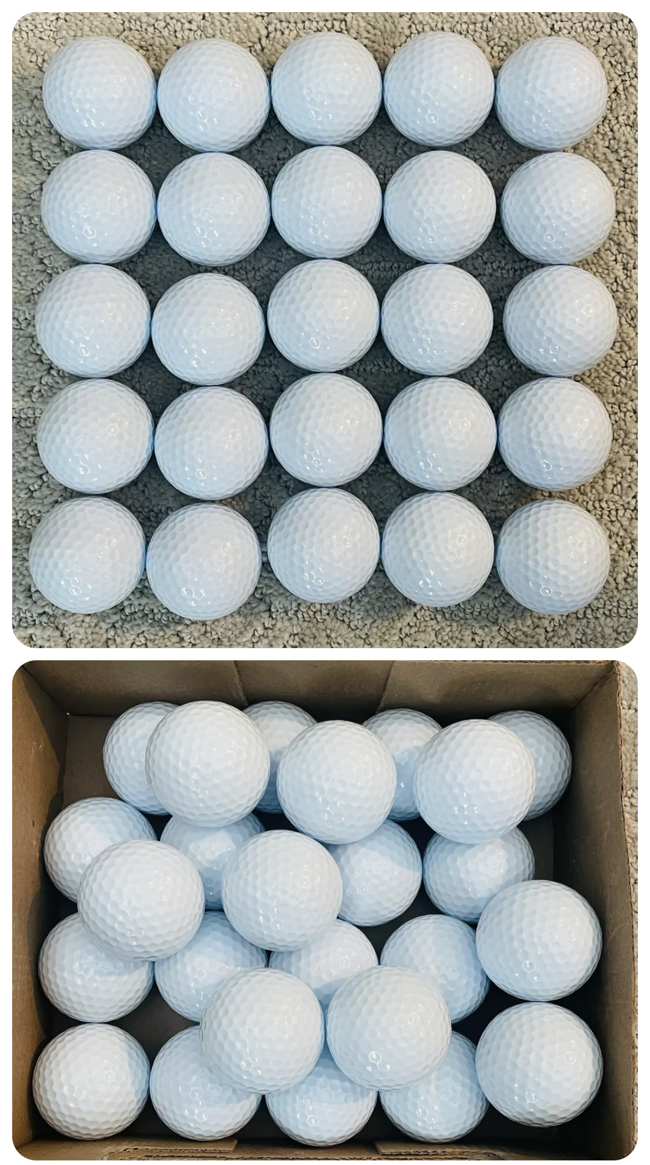 NEW Golf Balls - Unbranded White Balls 