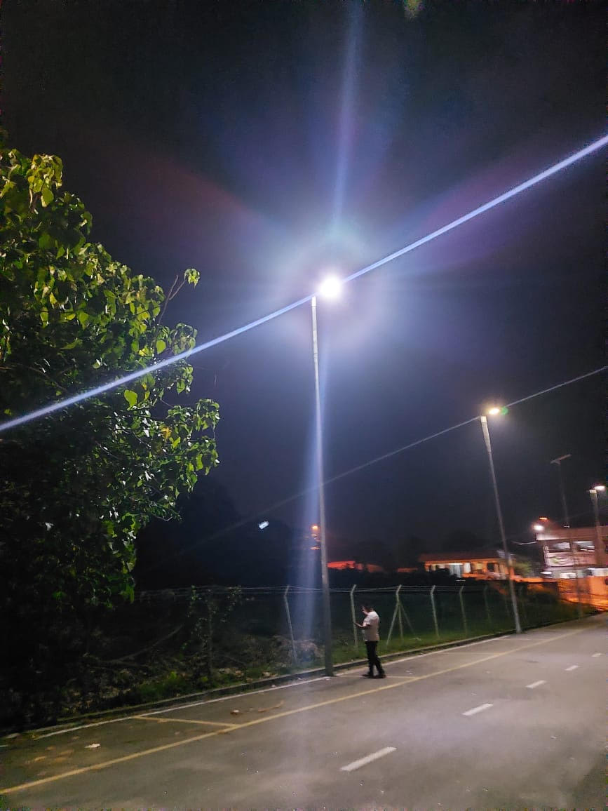 Feedback pictures of ADINK-80W solar street light with 10m pole