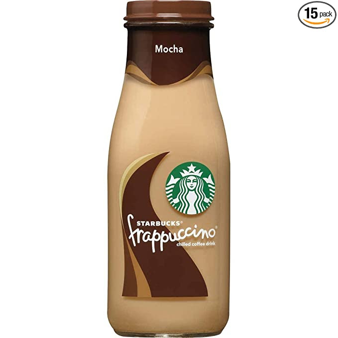 Starbucks Frappuccino Mocha Coffee Drink 9.5 oz Glass Bottles(15-Pack) . 3024 cases.