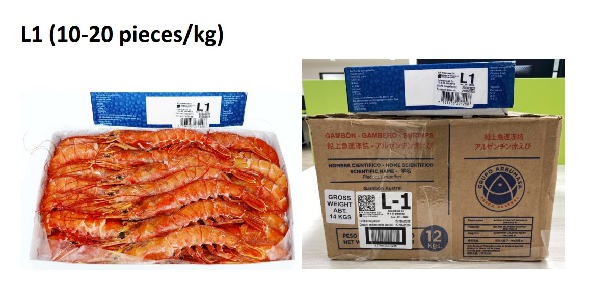 Premium Frozen Shrimp from Argentina(4.4lbs). 2136boxes. EXW Los Angeles 