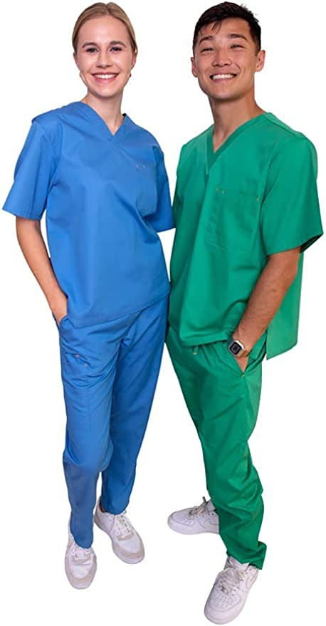 WHITEDUCK Women and Men V-Neck Professional Medical Uniform Scrubs Set. 14616sets. EXW TN