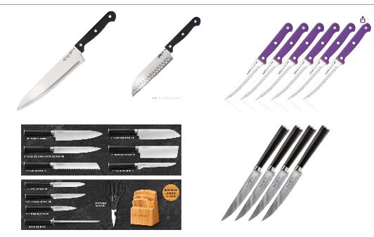 Were offering the attached Ginsu Kiso/Chikara Kitchen Knives CLOSEOUTS. 