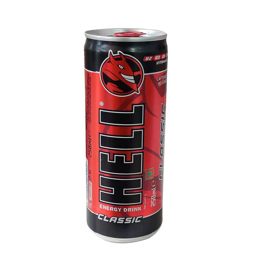 Hell Energy Drink - CAN of 250ml from India ~ 1 * April 2023