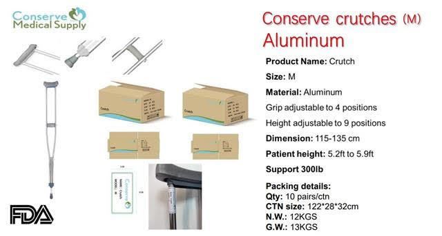 New Overstock Manifested Truckloads of Aluminum & Stainless Steel Crutches