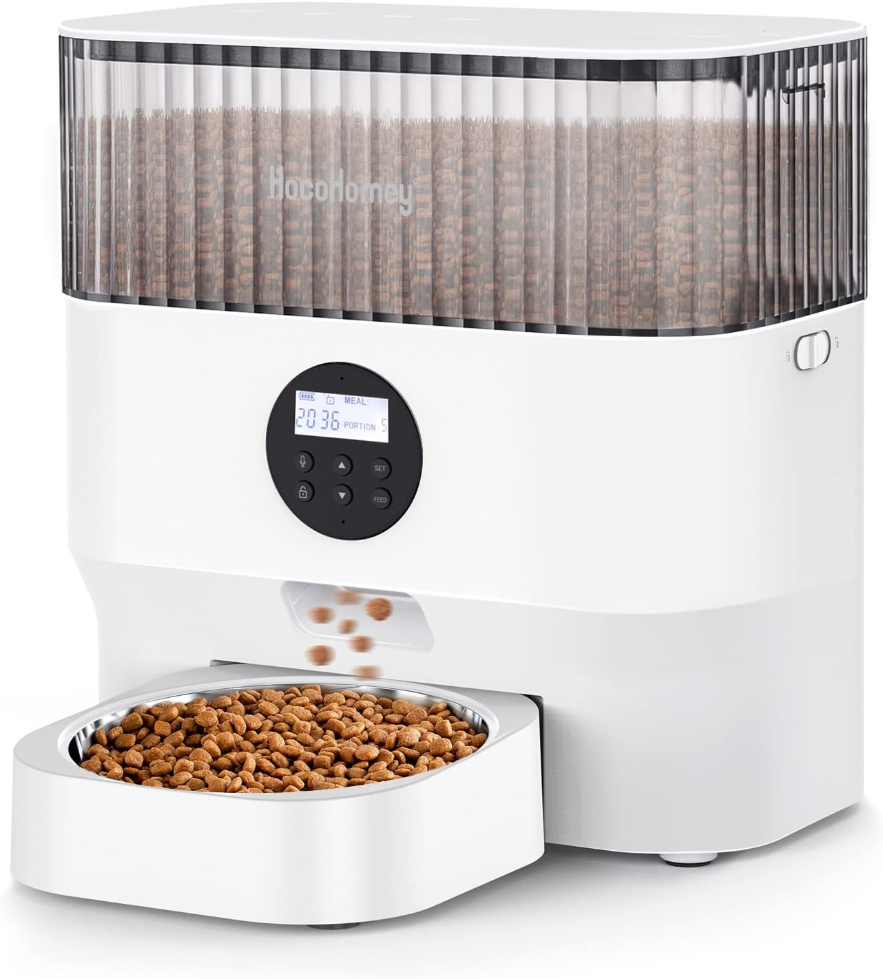 5L Automatic Cat Feeder, Auto Pet Feeder for Cats Dogs, Dry Food Dispenser, Smart Timed Feeder                               