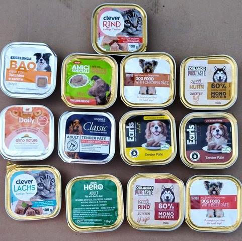 Cats and dogs food .