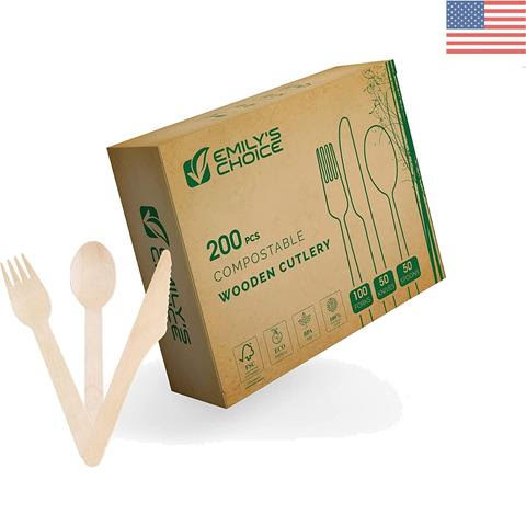Wooden Cutlery Set USA