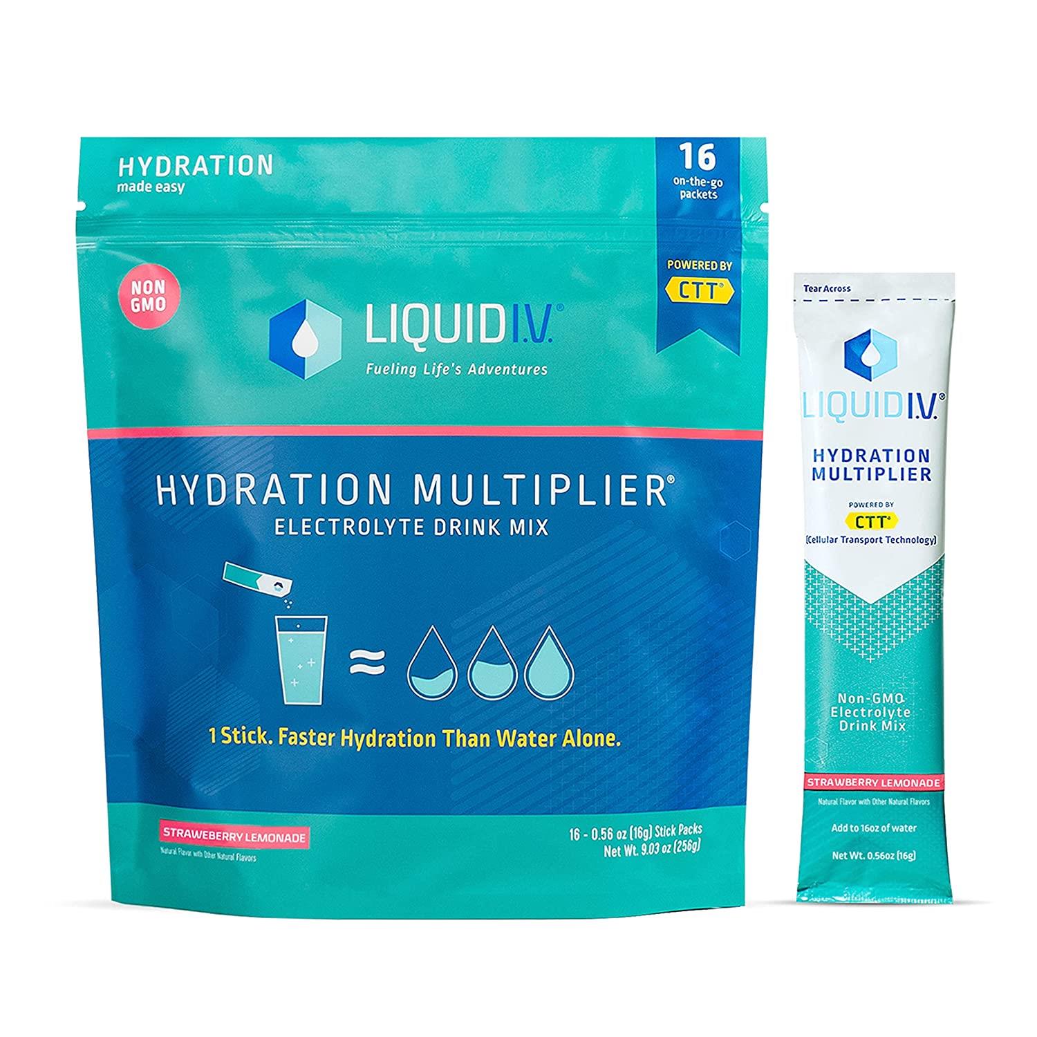 Liquid I.V. Strawberry Lemonade Hydration Powder Packet Drink Mix. 8640 Bags.  
