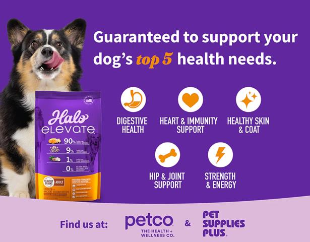 HALO ELEVATE MIXED FLAVORS OF DOG FOOD - PRODUCED IN THE USA -