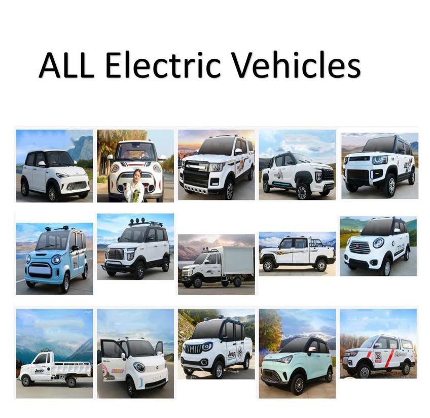 range of low cost all electric vehicles for 2024