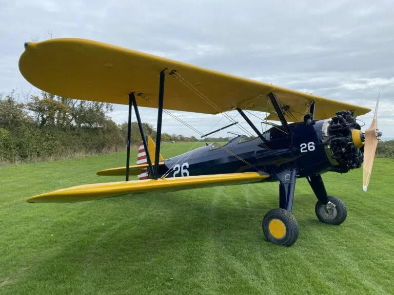 ONLY £130,000 buys you this  1945 Boeing Stearman A75N1 Vintage Biplane 
