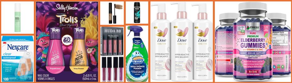  available Care and beauty items! 