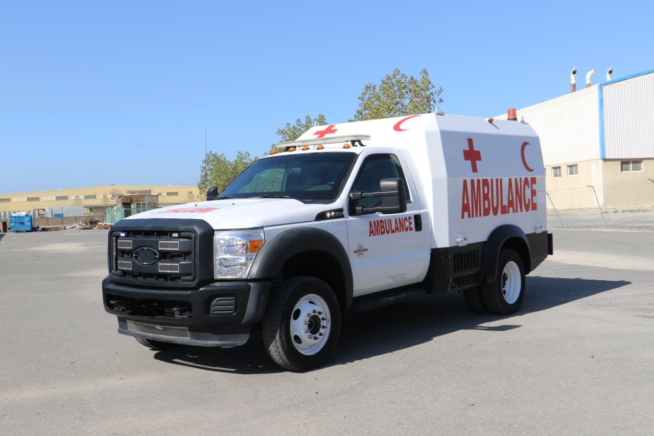 Armored Offer - Ford F-550 6.7L V8 Turbo Diesel with Ambulance Box Package Type 1 - Fully armored up to CEN B6/NIJ Level III - ONLY 1 UNIT AVAILABLE IMMEDIATELY!