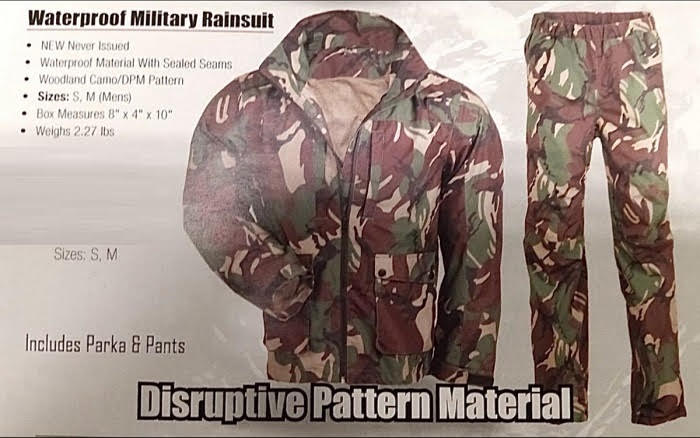 Waterproof Military Rainsuit Parka & Pants Set USA