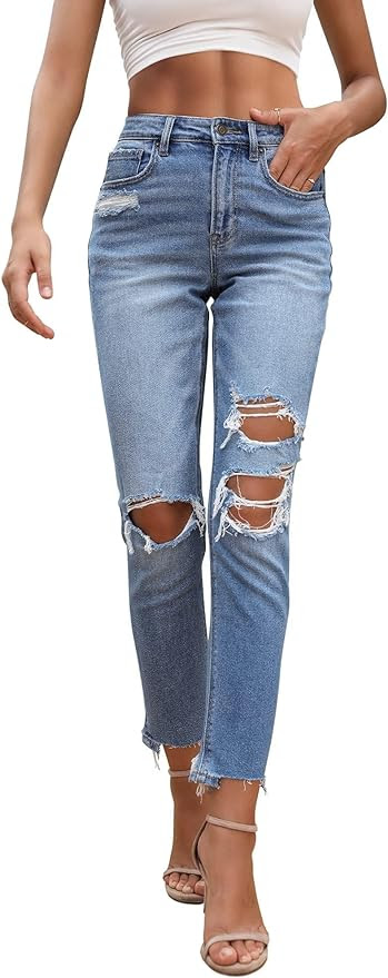 REDUCED TO SELL NOW ...  OFLUCK Women Ripped High Waisted Jeans & Shorts. 12,600 Pairs. 