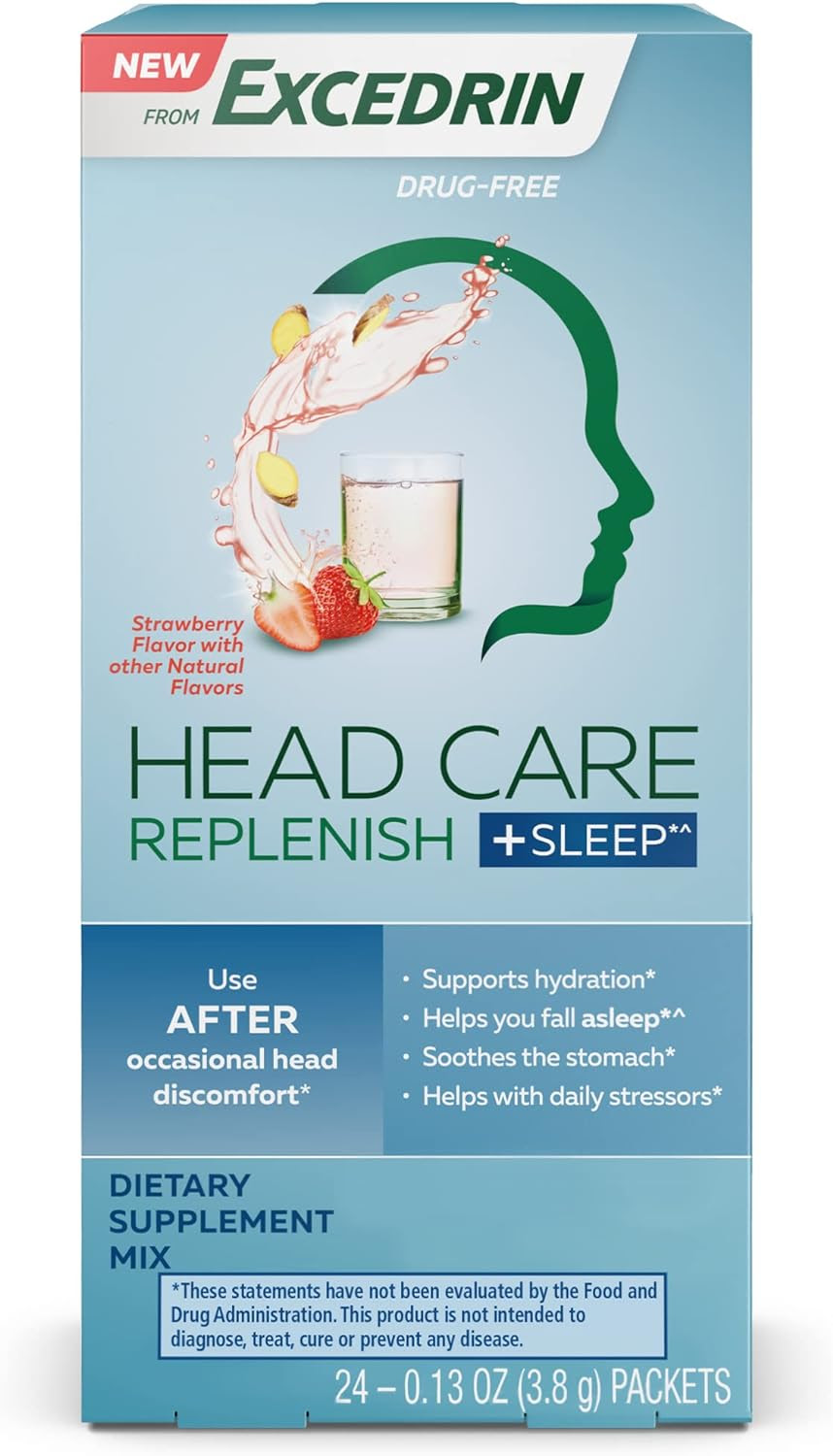Excedrin Head Care Replenish Plus Sleep 16 Packets. 