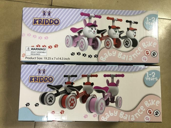 KRIDDO Baby Balance Bike. 2200units. EXW Los Angeles $9.50unit.