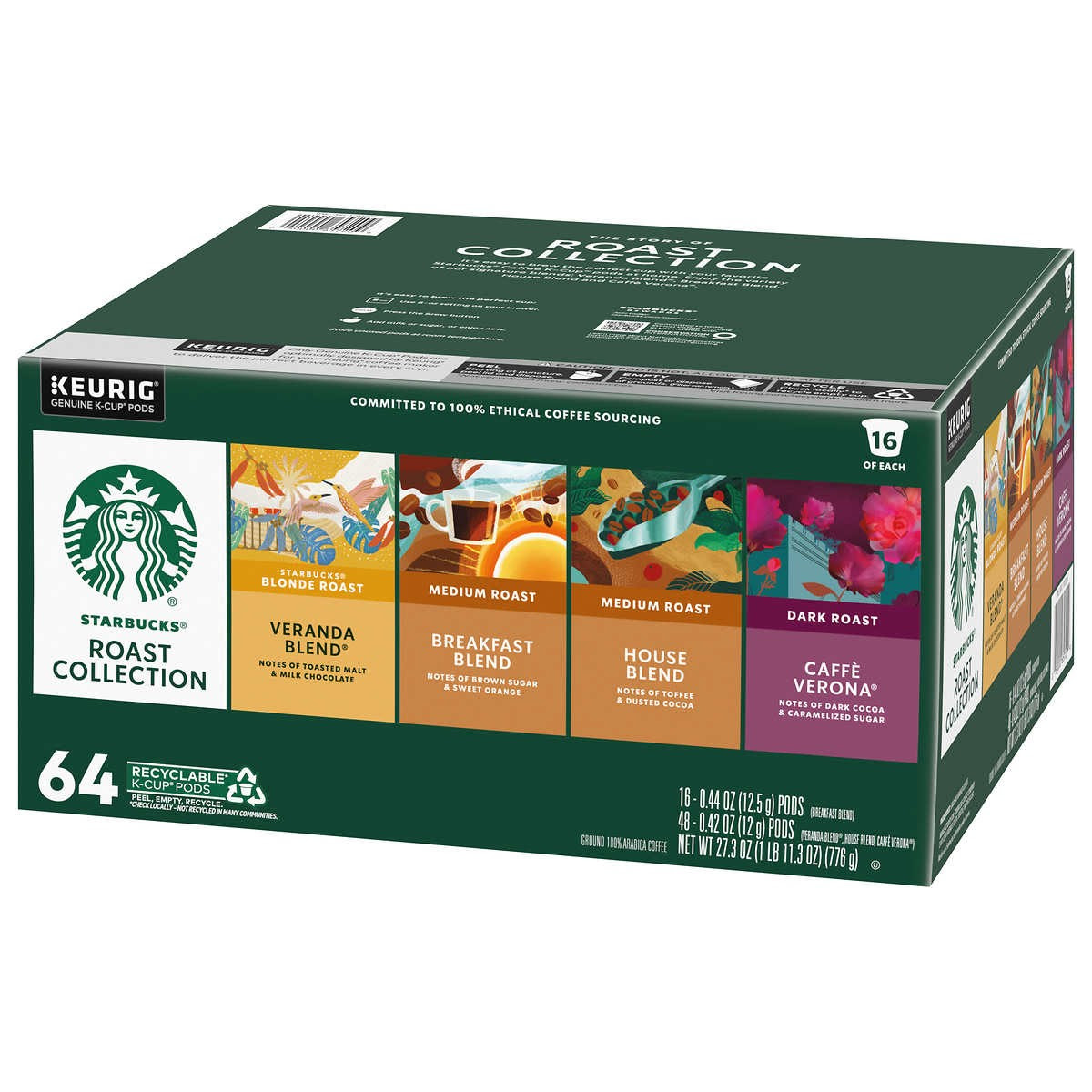 Starbucks 64 Count Classic Roasts K-Cup Variety Pack. 7000 Case.  EXW Los Angeles $31.50/64counts.