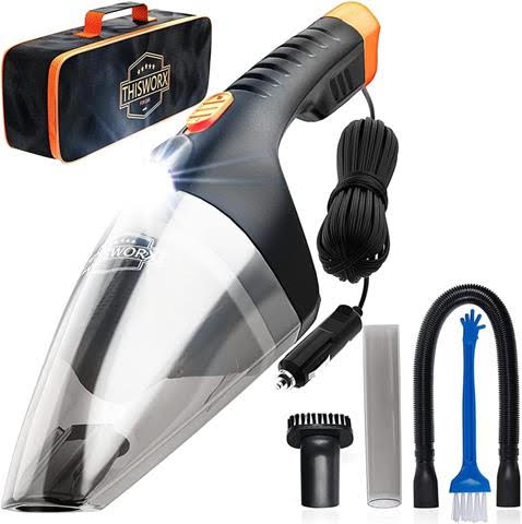 ThisWorx Car Vacuum Cleaner with LED Light Europe