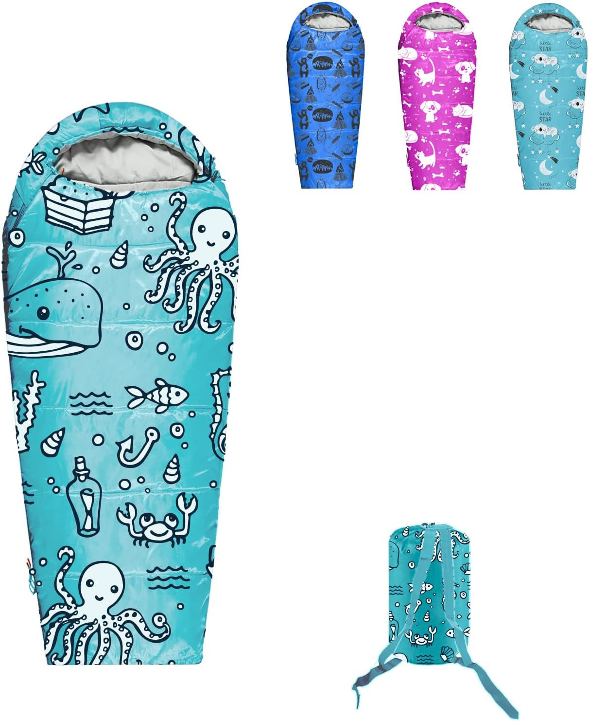 Mummy Style Lightweight Sleeping Bag for Kids & Youth.  2000 units. EXW Los Angeles $7.95 unit.