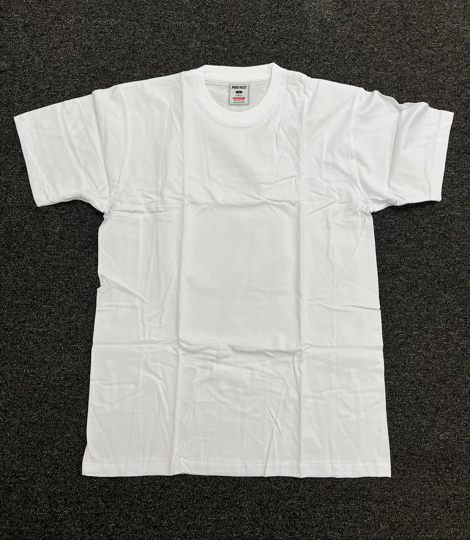 Pro West Mens 100% Cotton White T-Shirts. 29,880pcs.